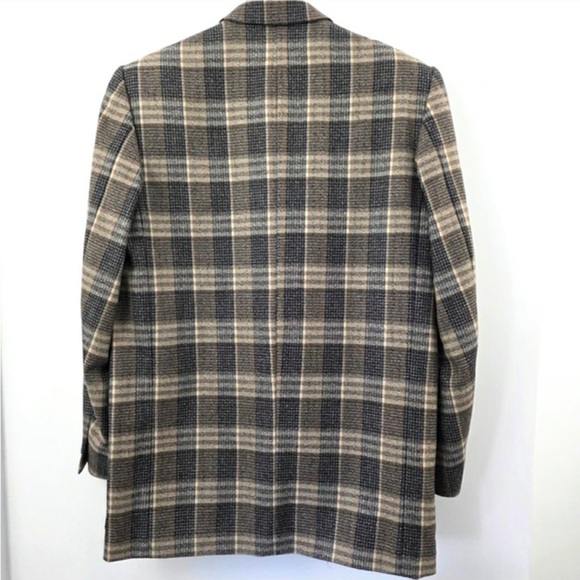 Vintage KENZO Paris Oversized Blazer 100% wool plaid size 40 women's blazer - Picture 5 of 9